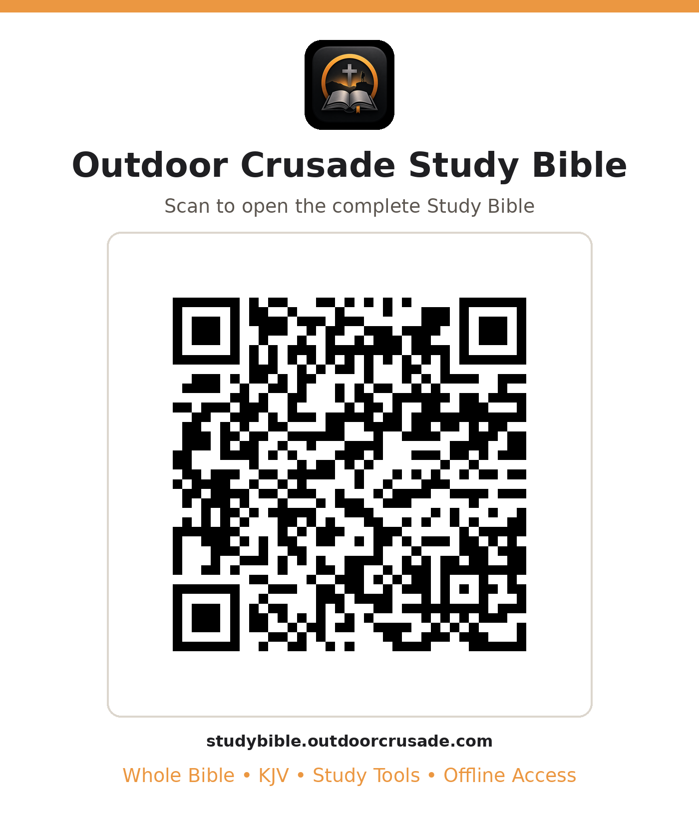 QR code for the Outdoor Crusade Study Bible